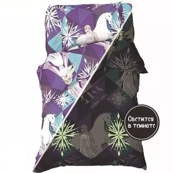 Детское постельное белье 1,5 сп Neon Series Snow Queen Холодное сердце 143х215 см 50х70 см