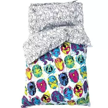 Детское постельное бельё 1,5 сп Мстители 143х215 см 150х214 см 50х70 см -1 шт поплин