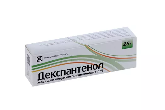 Декспантенол 5%, 25 г, мазь для наружного применения
