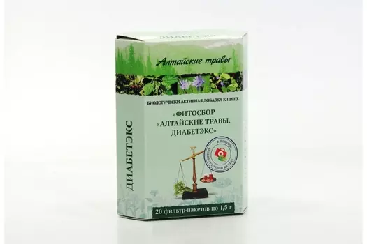 Диабетэкс фитосбор Алтайские травы, 1,5 г, 20 шт