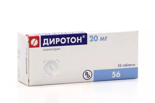 Диротон 20 мг, 28 шт, таблетки (Д)