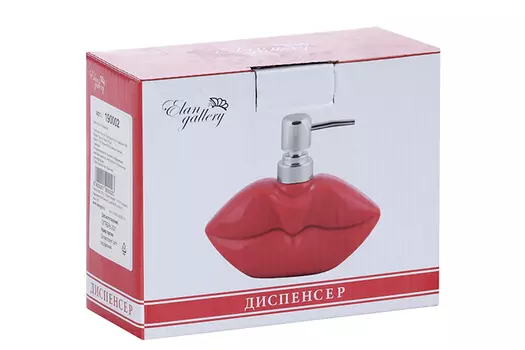 Диспенсер Elan Gallery 17х7х14 см в форме алых губ 450 мл