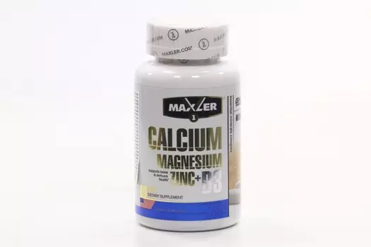 Добавка MAXLER calcium zinc magnesium+D3 90 табл