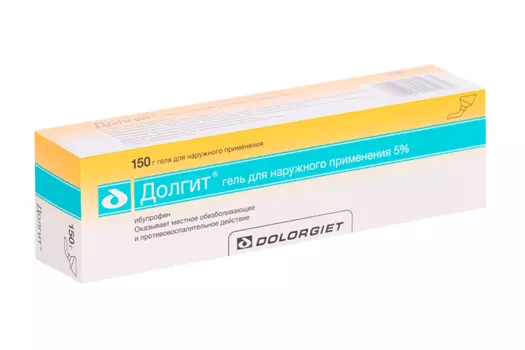 Долгит 5%, 150 г, гель для наружного применения