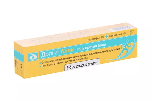 Долгитблок 5%+3%, 50 г, гель для наружного применения