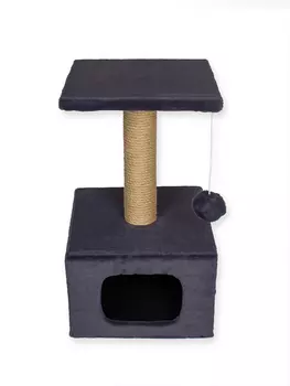 Дом-когтеточка Зооник д/кошек/собак мелких пород серый