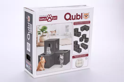 Домик BAMA PET QUBLO д/кошек 35х35х35 см бежевый