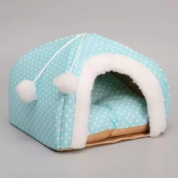 Домик для малышей, 30 х 30 х 25 см, голубой, микс принтов