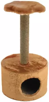 Домик-когтеточка Чистый котик №29-Б д/двух кошек двойной со столбиком с полкой 37х100 см