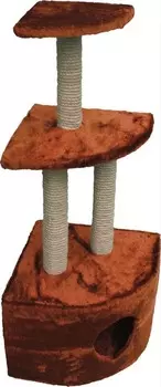 Домик-когтеточка ЗООМАРК угловой трехъярусный мех 130р