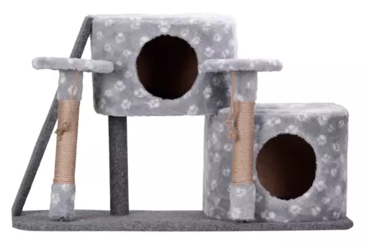 Домик-комплекс Чистый котик №11 с двумя когтеточками 120х41х125 см