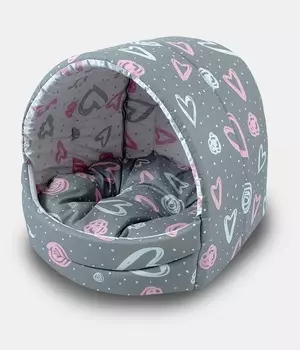 Домик ufAmuR Amelie д/животных эстрада 41х40х36 см серый