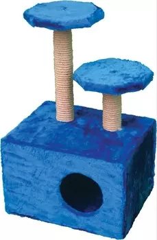 Домик ЗООМАРК с двумя когтеточками мех 120 45х35х70 см