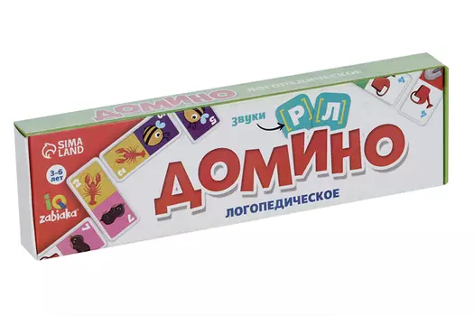 Домино «Логопедическое: звуки Р, Л», пластик