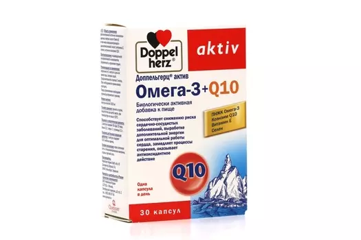 Доппельгерц Актив Омега-3 Q10, 1 625 мг, 30 шт, капсулы