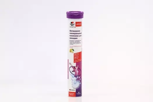 Доппельгерц Актив Витаминно-минеральный комплекс д/женщин, 6,7 г, 15 шт, таблетки шипучие лимонные