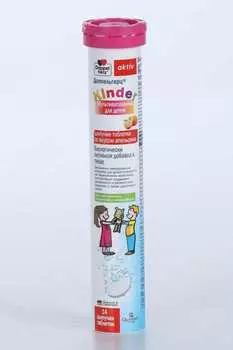 Доппельгерц Kinder Мультивитамины д/детей, 14 шт, таблетки шипучие со вкусом апельсина