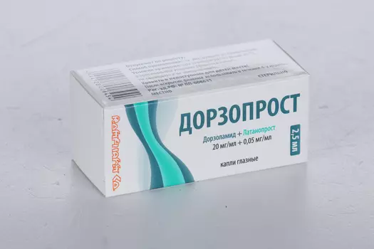 Дорзопрост 20 мг/мл+0.05 мг/мл, 2,5 мл, капли глазные