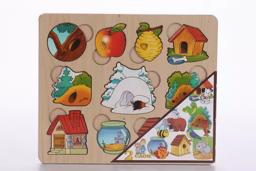 Доска Нескучные игры Где чей домик развивающая