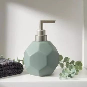 Дозатор д/жидкого мыла Геометрика 350 мл цвет зеленый