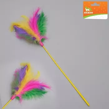 Дразнилка "Павлин", 40 см микс цветов