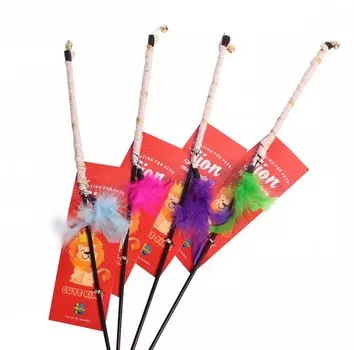 Дразнилка-удочка д/кошек Lion Хвост с перьями LMG-K0034-D 60 см