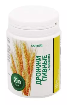 Дрожжи пивные с цинком, 500 мг, 100 шт, таблетки