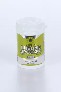 Дрожжи пивные с калием, 100 шт, таблетки