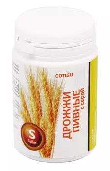 Дрожжи пивные с серой, 500 мг, 100 шт, таблетки