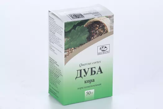 Дуба, 50 г, кора измельченная