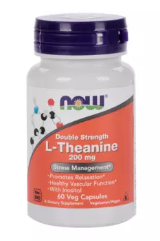 Двойная сила L-Теанина 200 мг NOW, 430 мг, 60 шт, капсулы