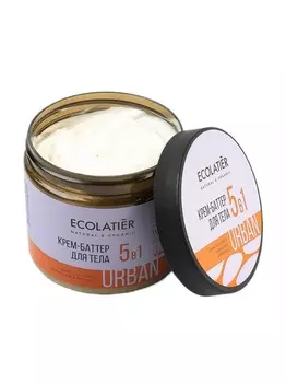 Ecolatier URBAN Крем-баттер для тела 5 в 1 какао, ши, кокос, макадамия, бабассу, 380мл