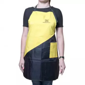 Фартук д/мастера TNL professional с карманом желтый/черный Н-4