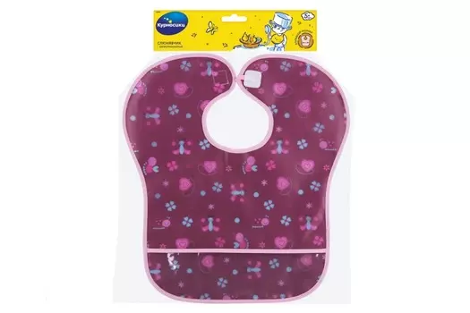 Фартук Курносики непромокаемый (слюнявчик) на липучке с карманом, (15038)