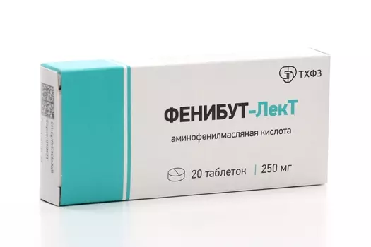 Фенибут-ЛекТ 250 мг, 20 шт, таблетки