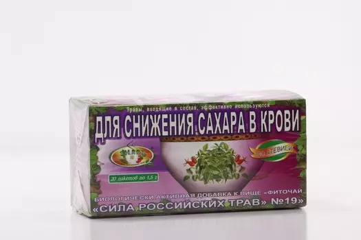 Фиточай №19 д/снижения сахара в крови, 1,5 г, 20 шт