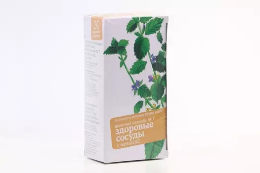 Фиточай Алтай №7 здоровые сосуды с мелиссой, 2 г, 20 шт
