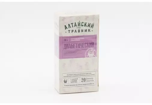 Фиточай Алтайский травник Диабетический, 1,5 г, 20 шт, фильтр-пакет