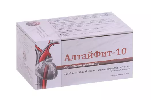 Фитосбор АлтайФит-10 сердечный, 2 г, 20 шт, фильтр-пакет