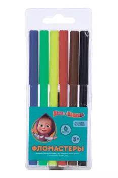 Фломастеры 6 цветов Маша и Медведь