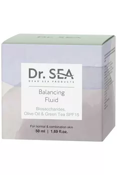 Флюид для лица Dr. Sea балансирующий с комплексом биосахаридов, оливой и зеленым чаем SPF15, 50 мл