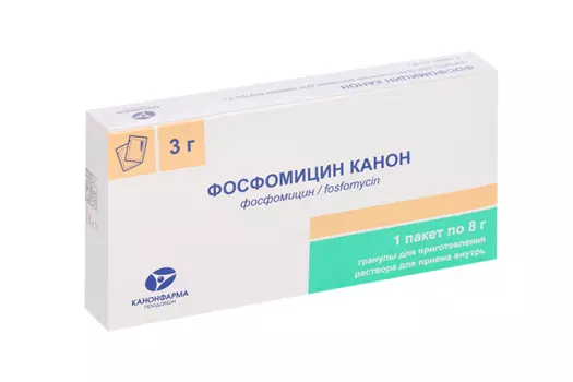 Фосфомицин Канон 3 г, гранулы для приготовления раствора для приема внутрь