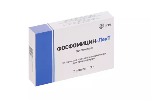 Фосфомицин-ЛекТ 3 г, 8 г, 2 шт, порошок для приготовления раствора для приема внутрь