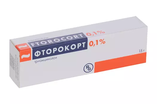 Фторокорт 0.1%, 15 г, мазь