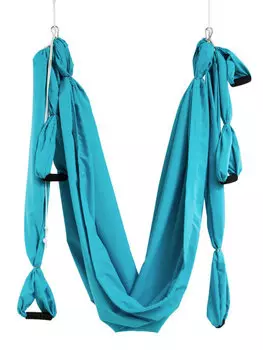 Гамак д/йоги Флай-Йога теплое море серо-голубой