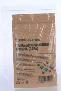Гамма-аминомасляная кислота GABA Spirulinafood, 100 г, порошок