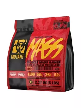 Гейнер Mutant Mass 5 lb клубника-банан, 2,27 кг