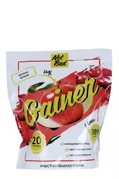 Гейнер NotBad Gainer вкус яблоко вишня, 1 000 г