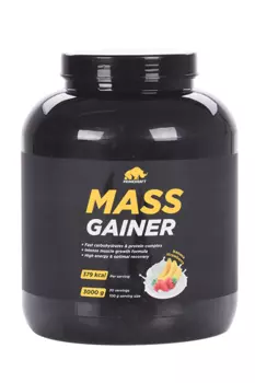 Гейнер Prime Kraft Mass Gainer клубника-банан, 3 000 г, банка