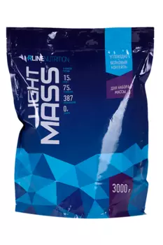 Гейнер R-LINE LIGHT MASS вкус Банан, 3 000 г, дой-пак